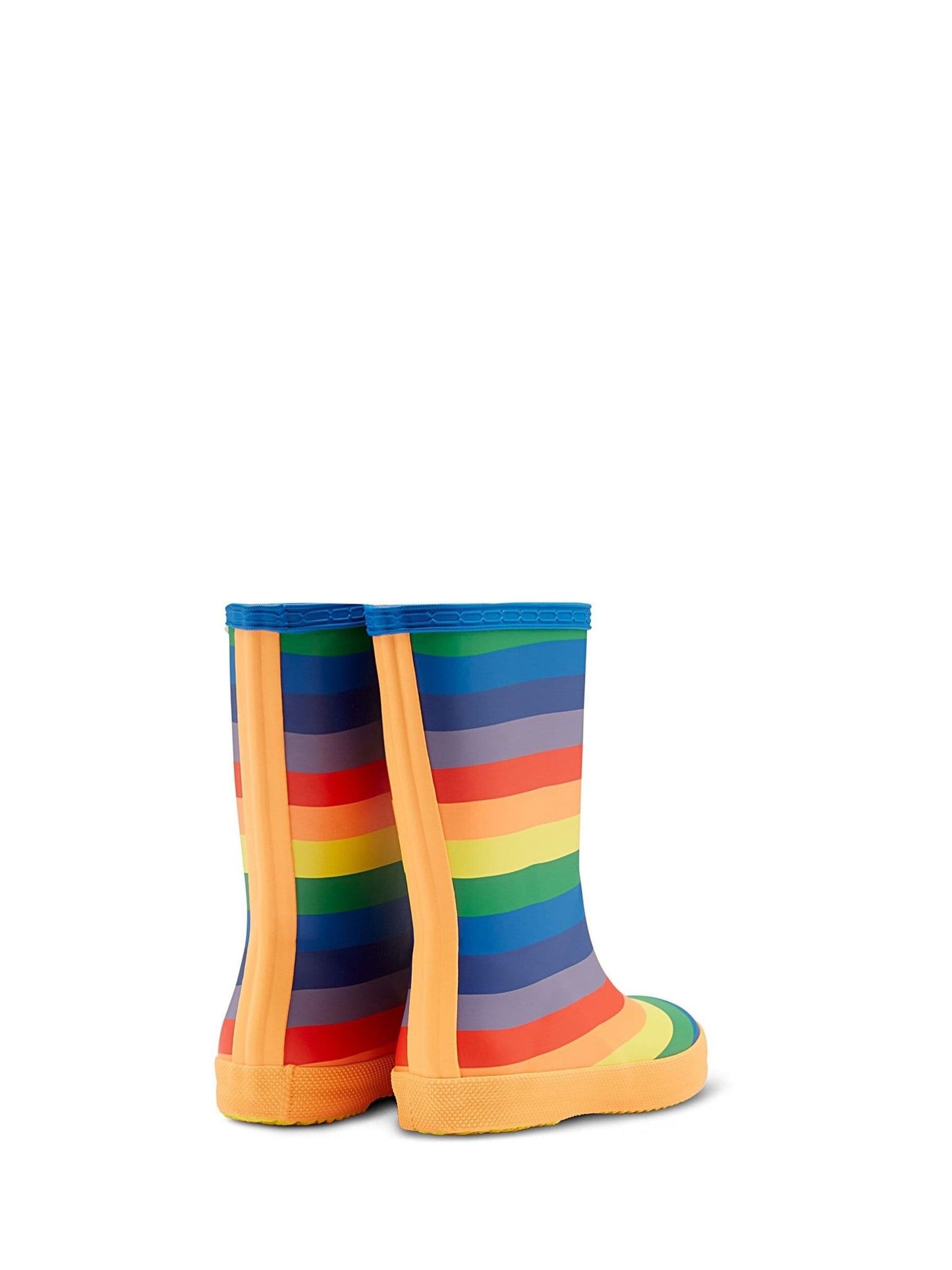 Hunter Yellow Original First Classic Rainbow Print Wellington Boots