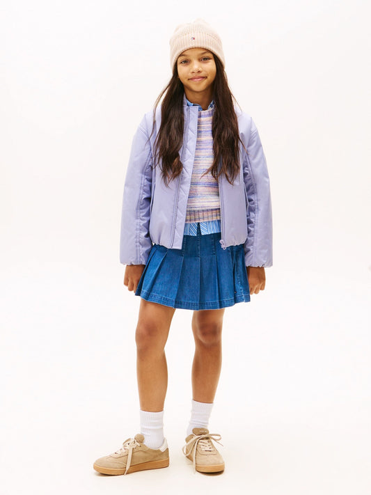 Tommy Hilfiger Purple Padded Bomber Jacket