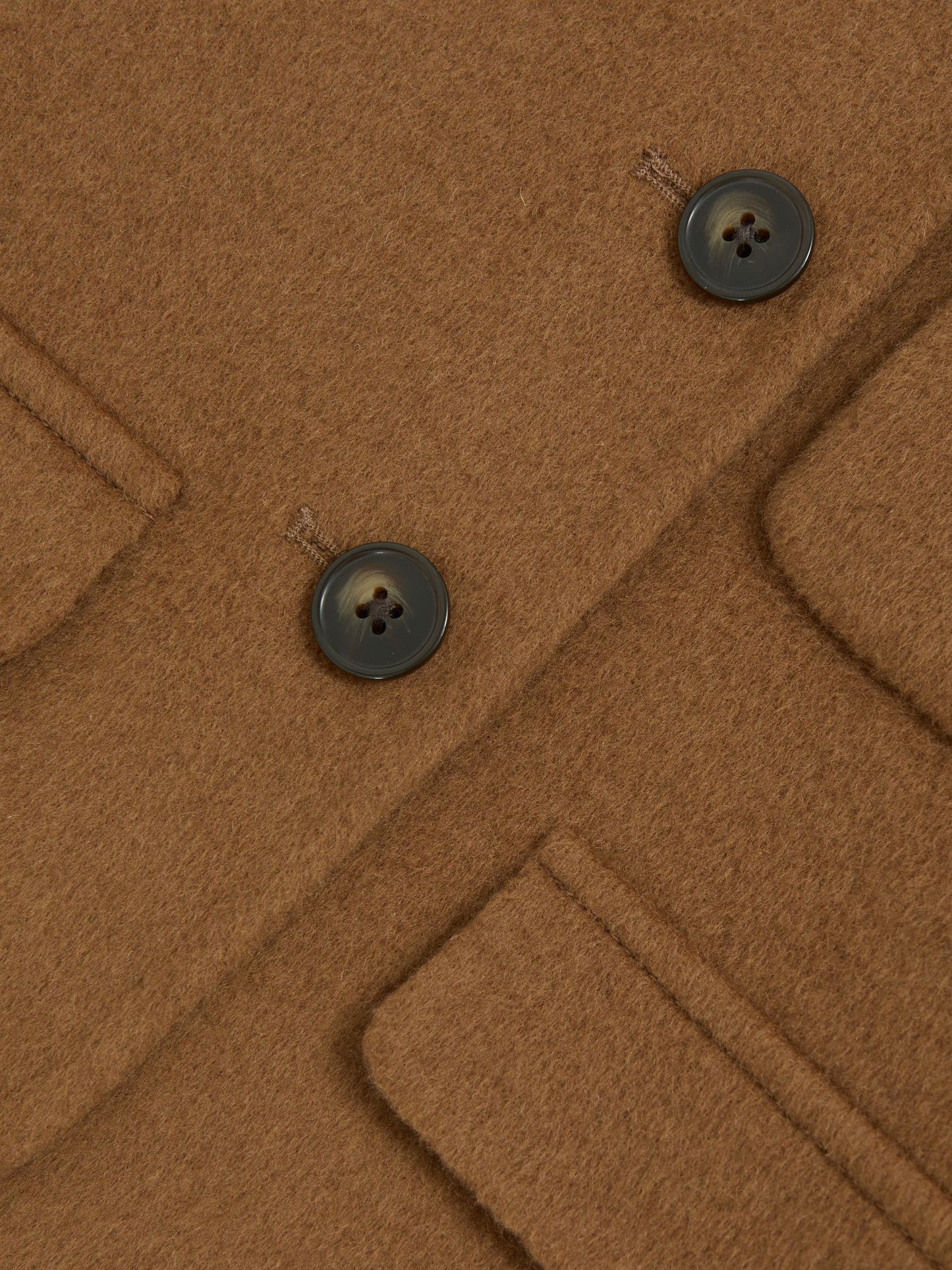 Reiss Camel Ami 9-13 yrs Wool-Blend Cropped Collarless Jacket