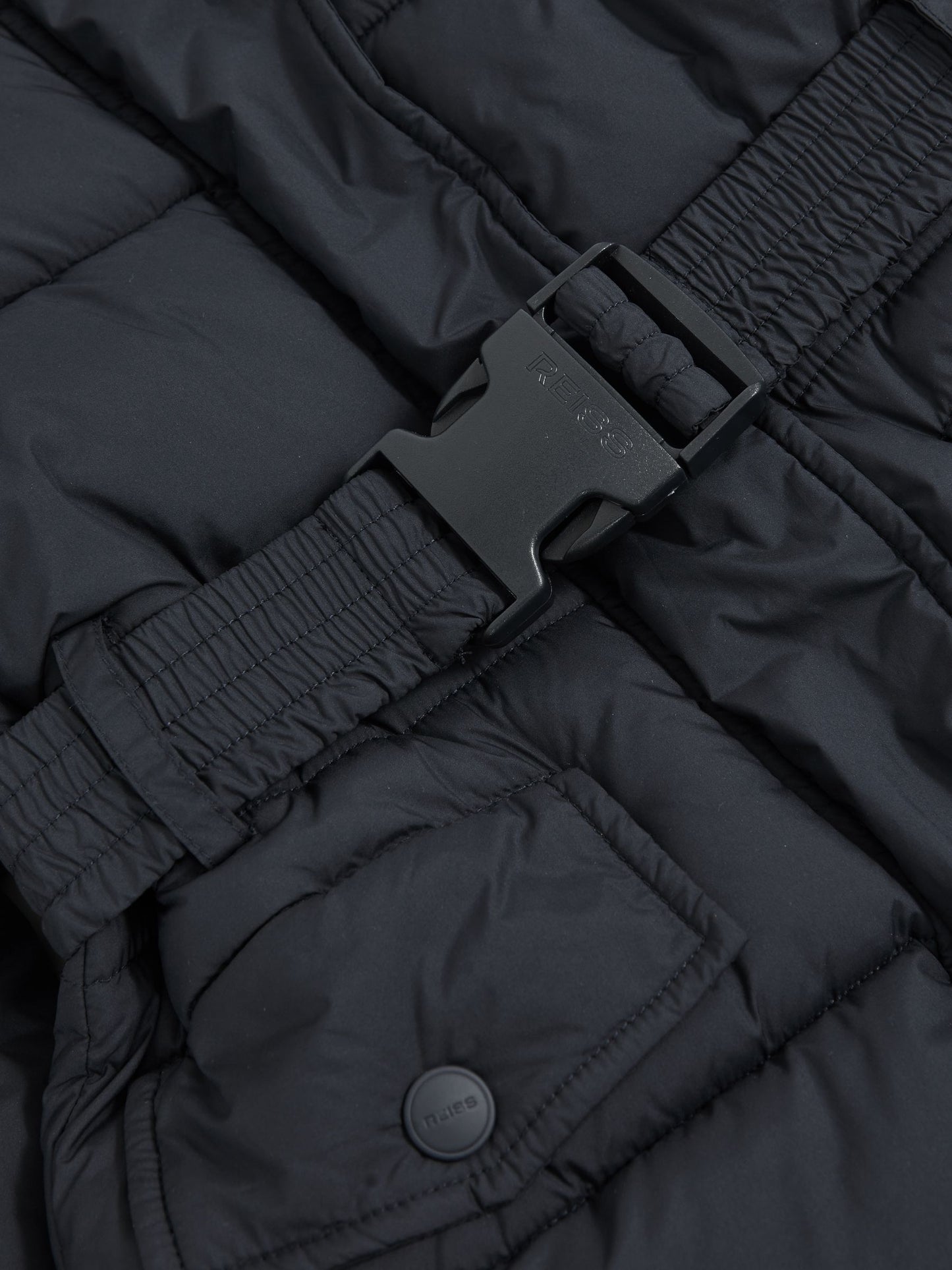 Reiss Navy Alys 13-14 yrs Longline Hooded Puffer Coat