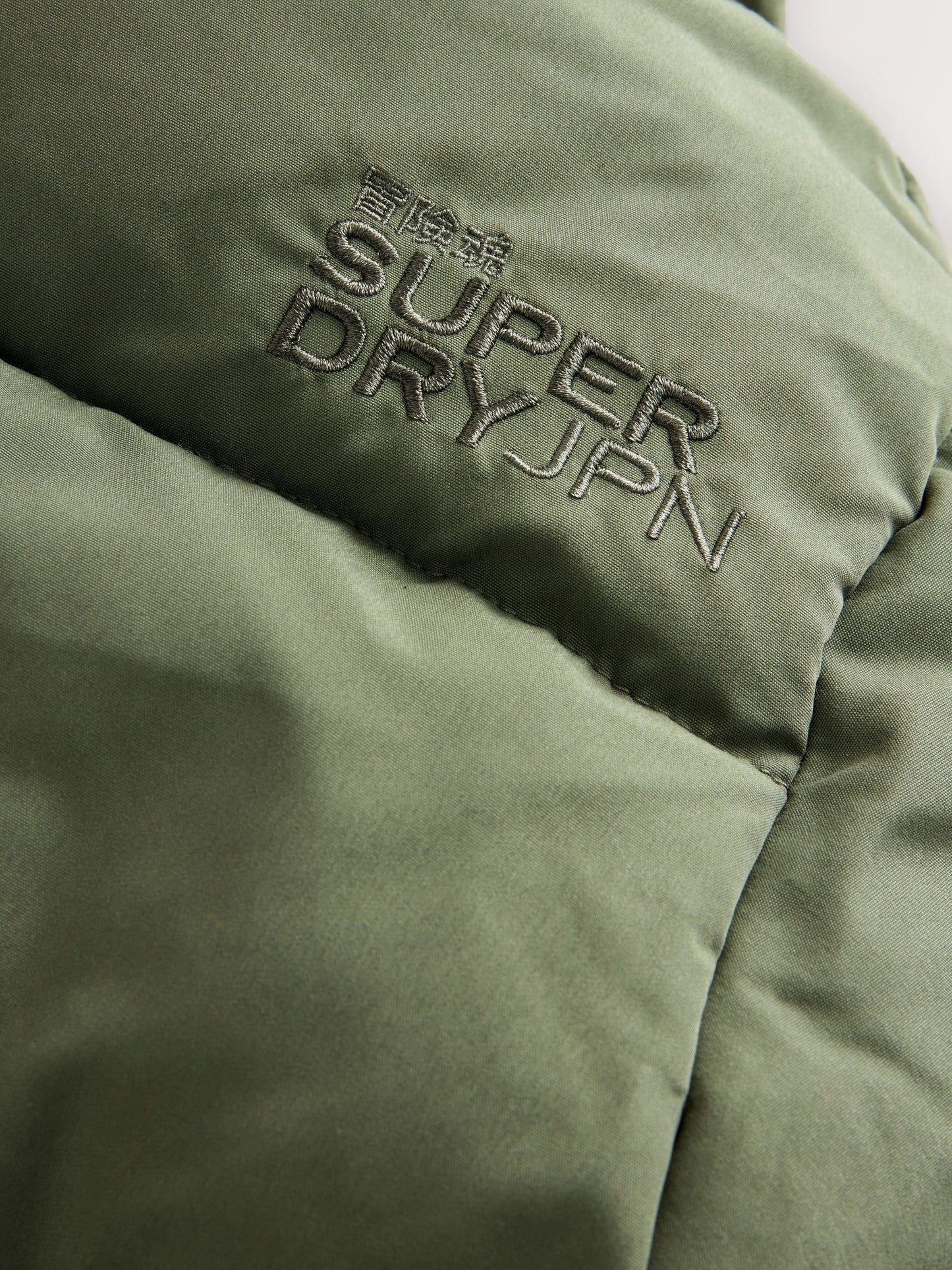 Superdry Green Longline Puffer Coat