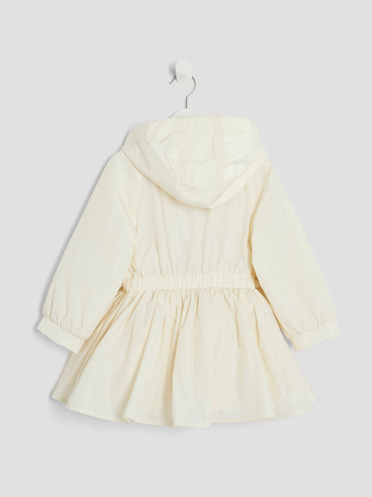 River Island Cream Girls Peplum Rain Coat