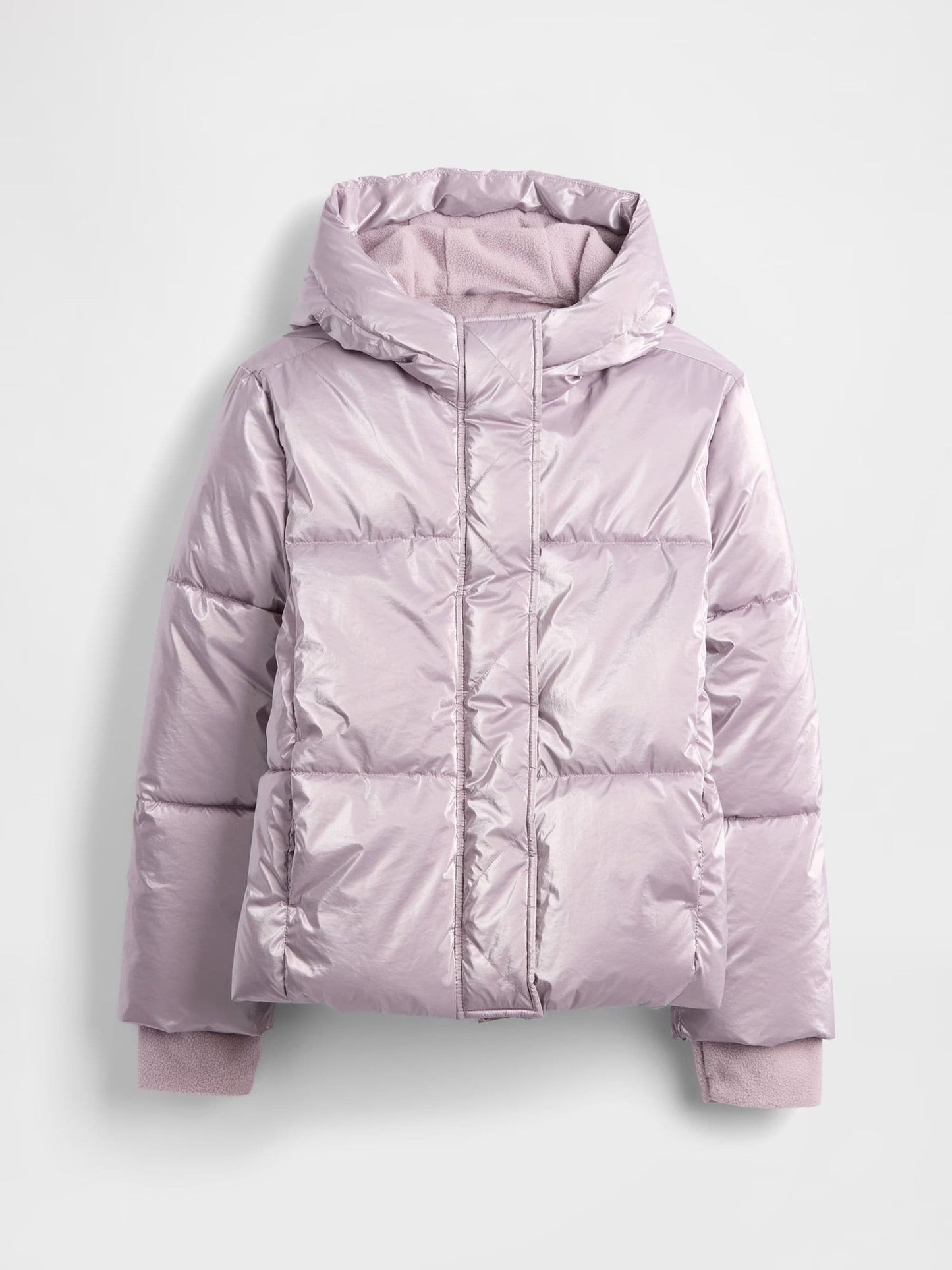 Gap Pink Shower Resistant Sherpa-Lined Puffer Jacket (4-13yrs)