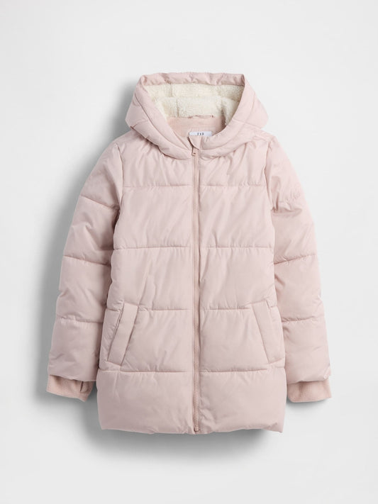 Gap Pink ColdControl Max Long Puffer Coat (4-13yrs)
