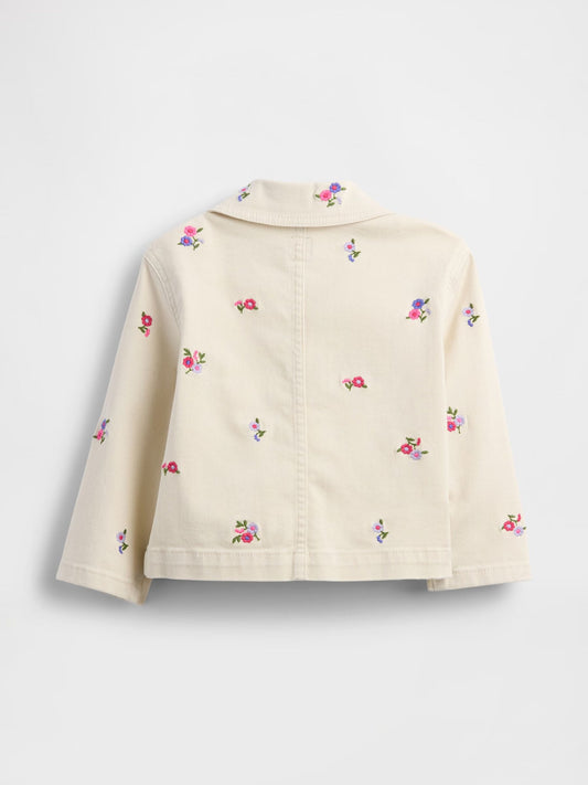 Gap Cream Floral Barn Jacket