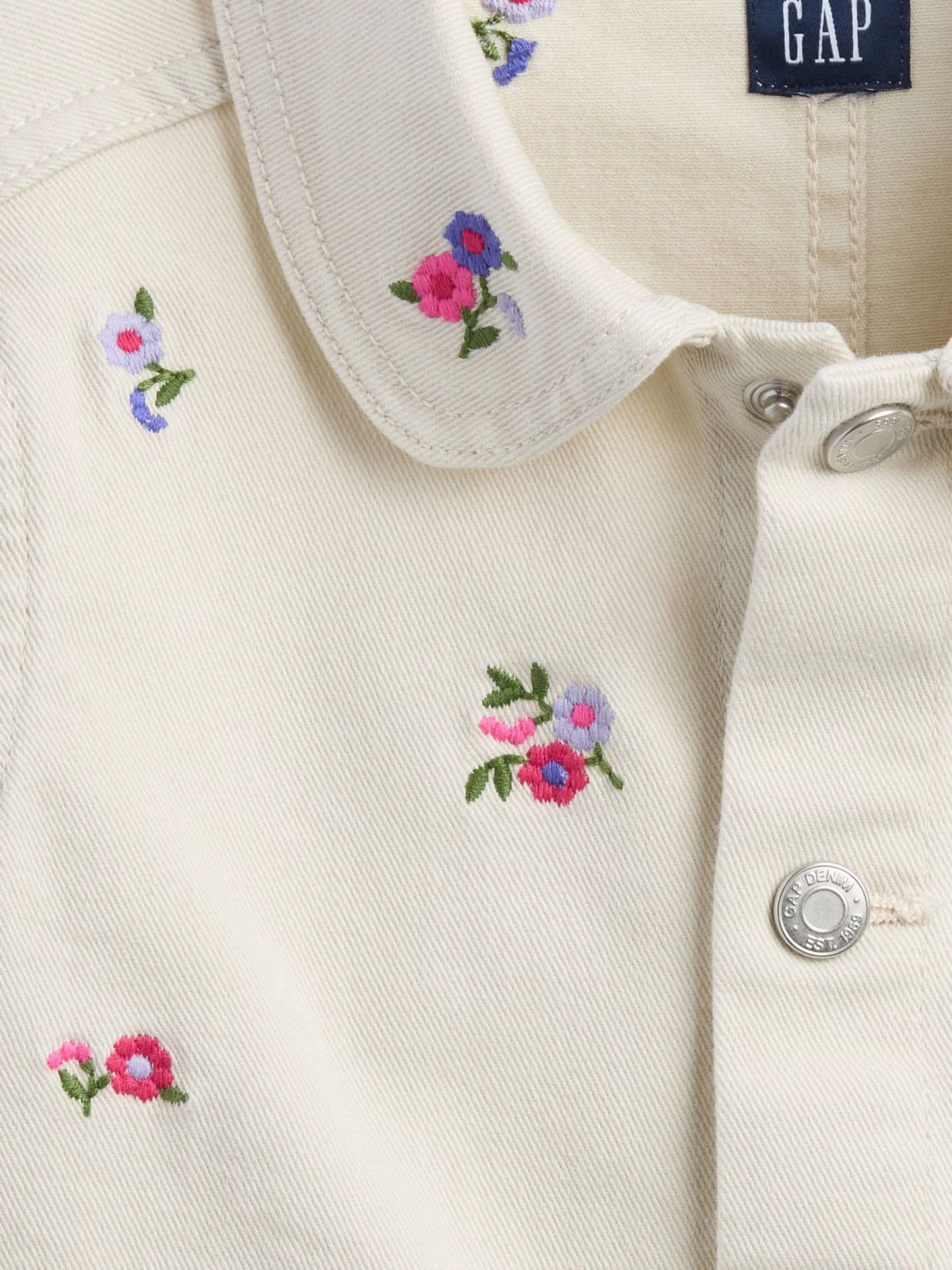 Gap Cream Floral Barn Jacket