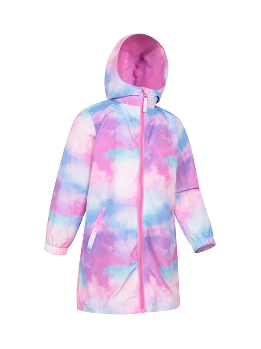 Mountain Warehouse Pink Kids Flo Printed Water Resistant Jacket