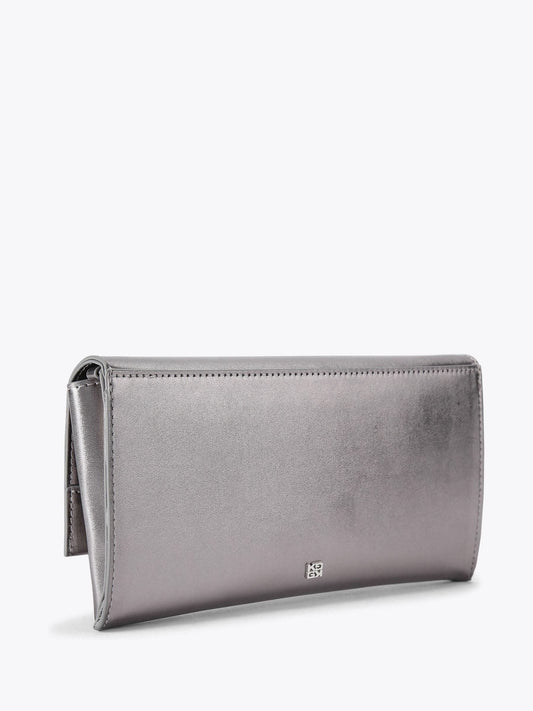 KG Kurt Geiger Metalik Pewter Brielle Çanta