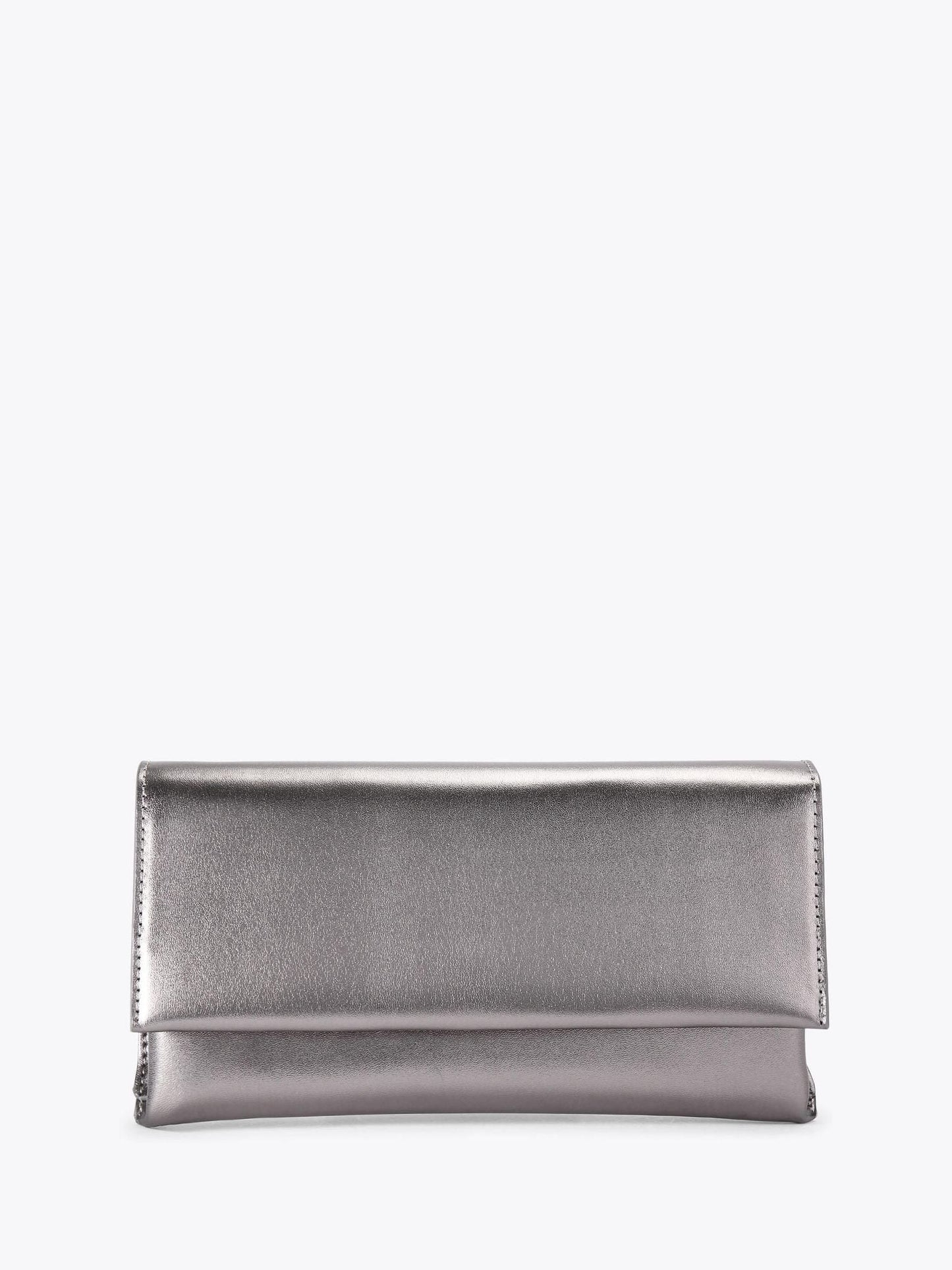 KG Kurt Geiger Metalik Pewter Brielle Çanta