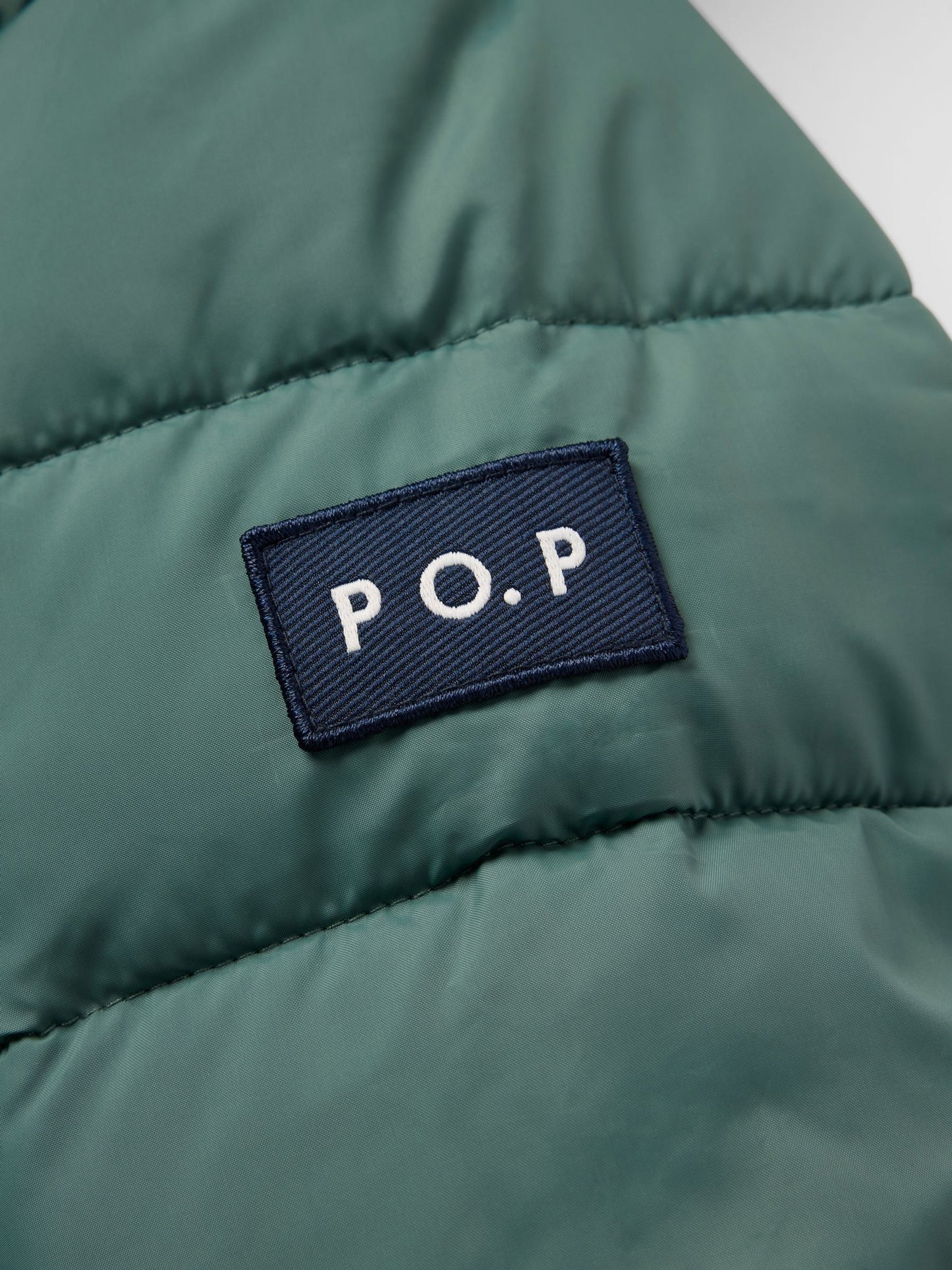 Polarn O. Pyret Green Quilted Water Resistant Puffer Coat