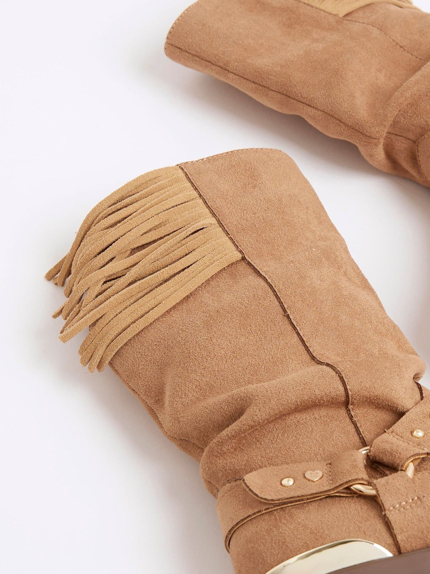 River Island Brown Girls Slouch Tassel Boots