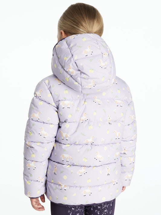 LeMieux Purple Mini Printed Lilo Puffer Jacket