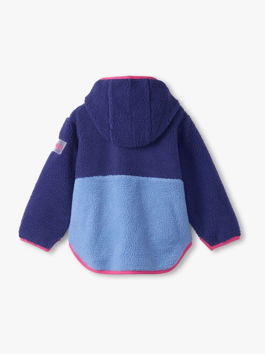Hatley Blue Faux Sherpa Royal Blue Colourblock Jacket