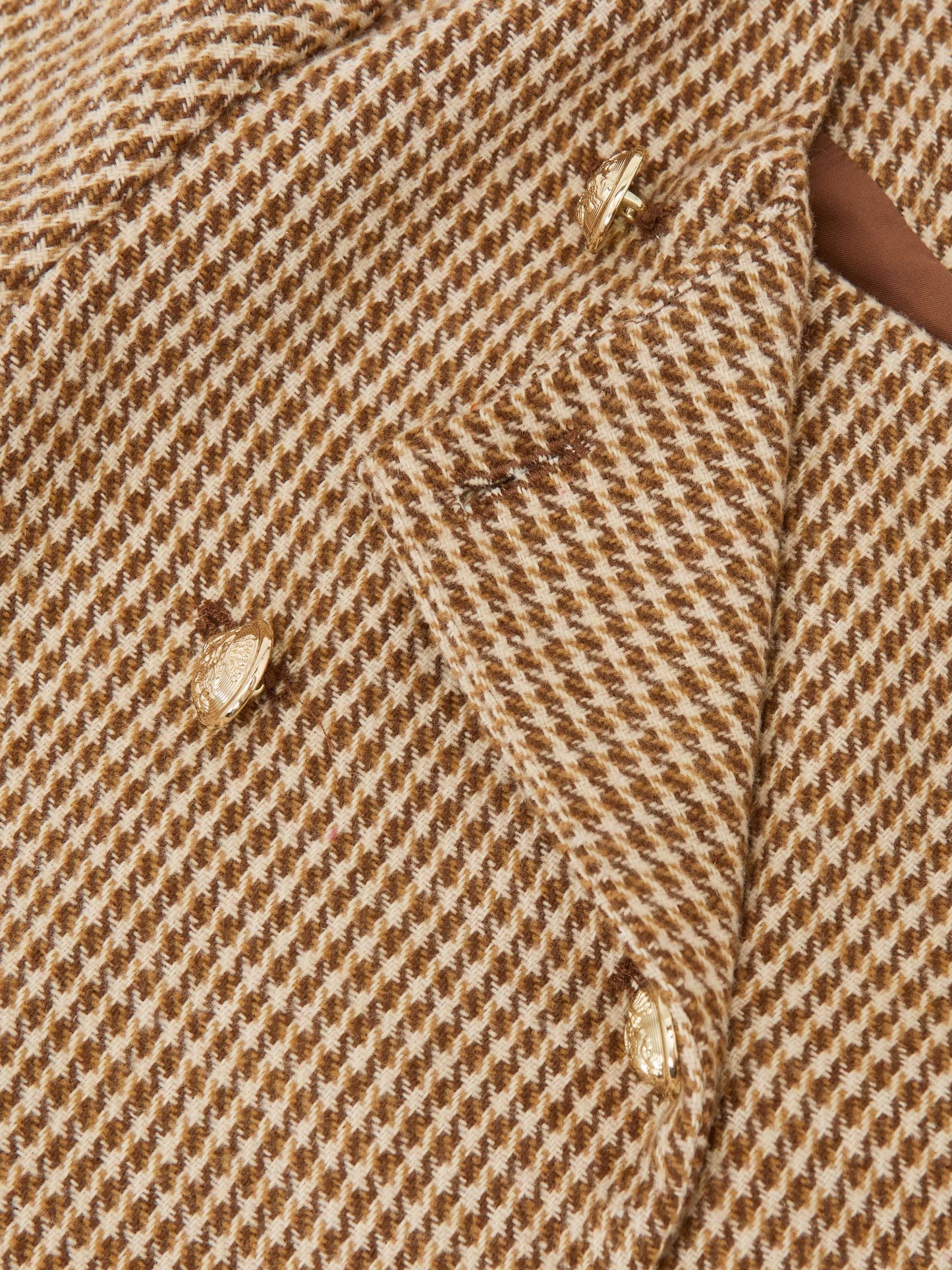 Reiss Brown Brooke 3-9 yrs Puppytooth-Check Fitted Jacket