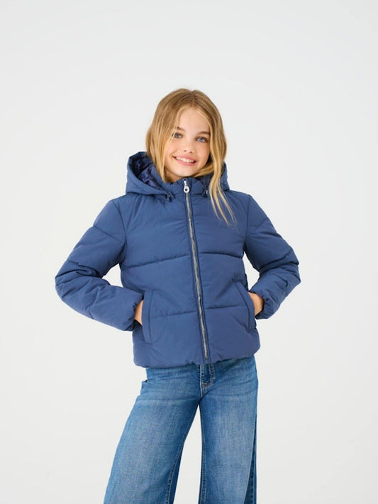 ONLY KIDS Blue Puffer Coat