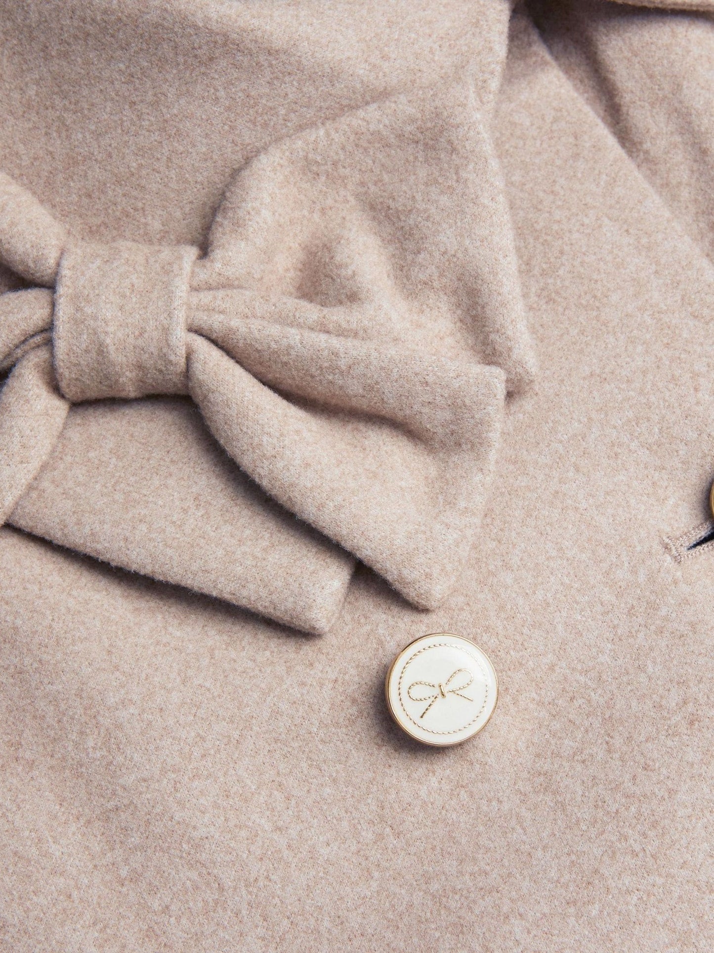 Monsoon Brown Bow Cape Coat