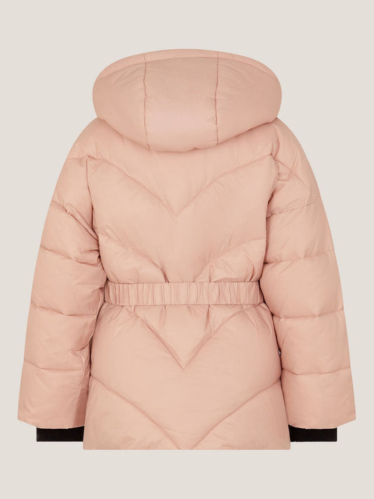 Monsoon Pink Belted Puffer Coat