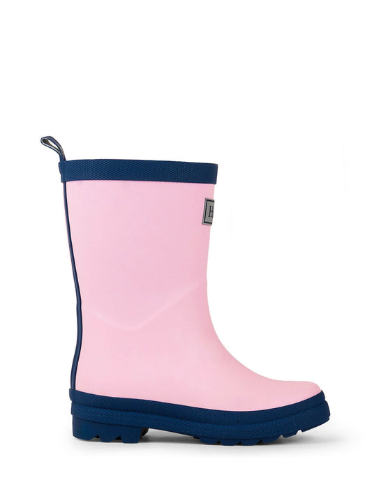 Hatley Pink & Navy Matte Rain Wellies