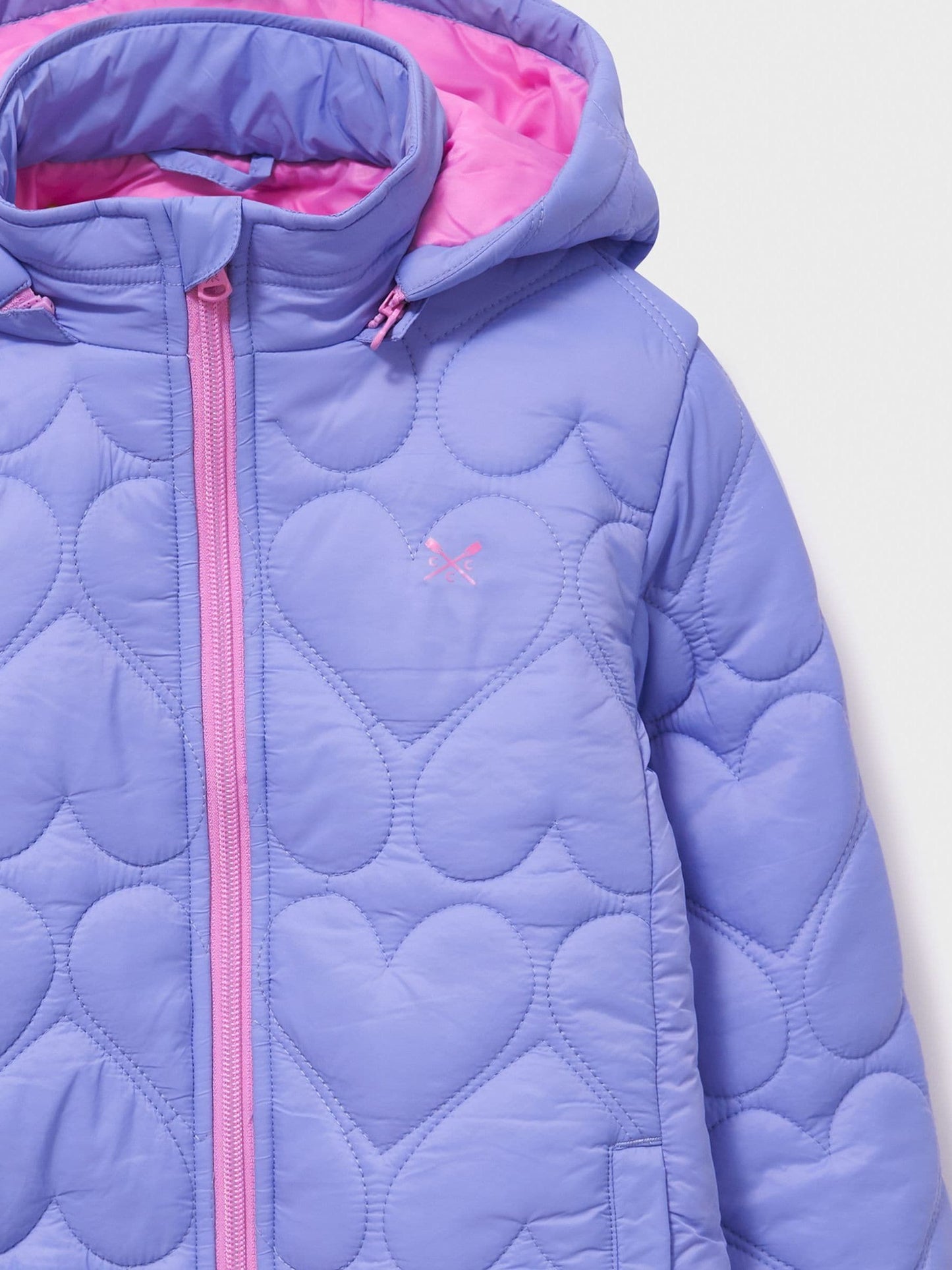 Crew Clothing Blue Heart-Quilt Jacket