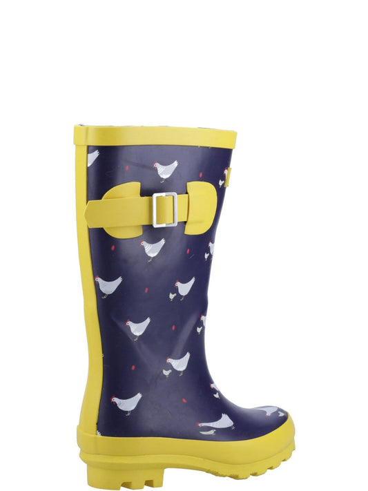 Cotswolds Blue Farmyard Junior Wellingtons