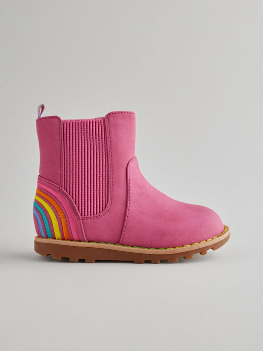 Little Bird by Jools Oliver Pink Rainbow Chelsea Boots