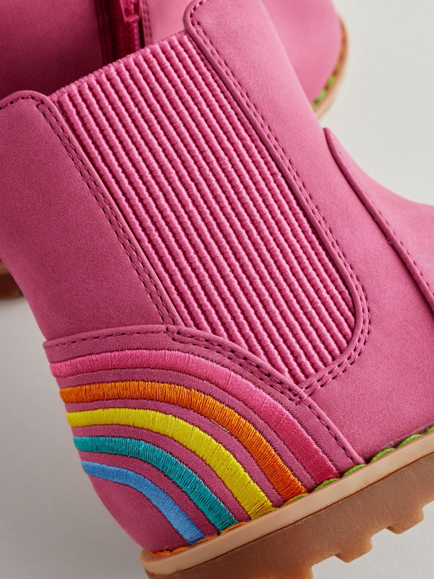 Little Bird by Jools Oliver Pink Rainbow Chelsea Boots
