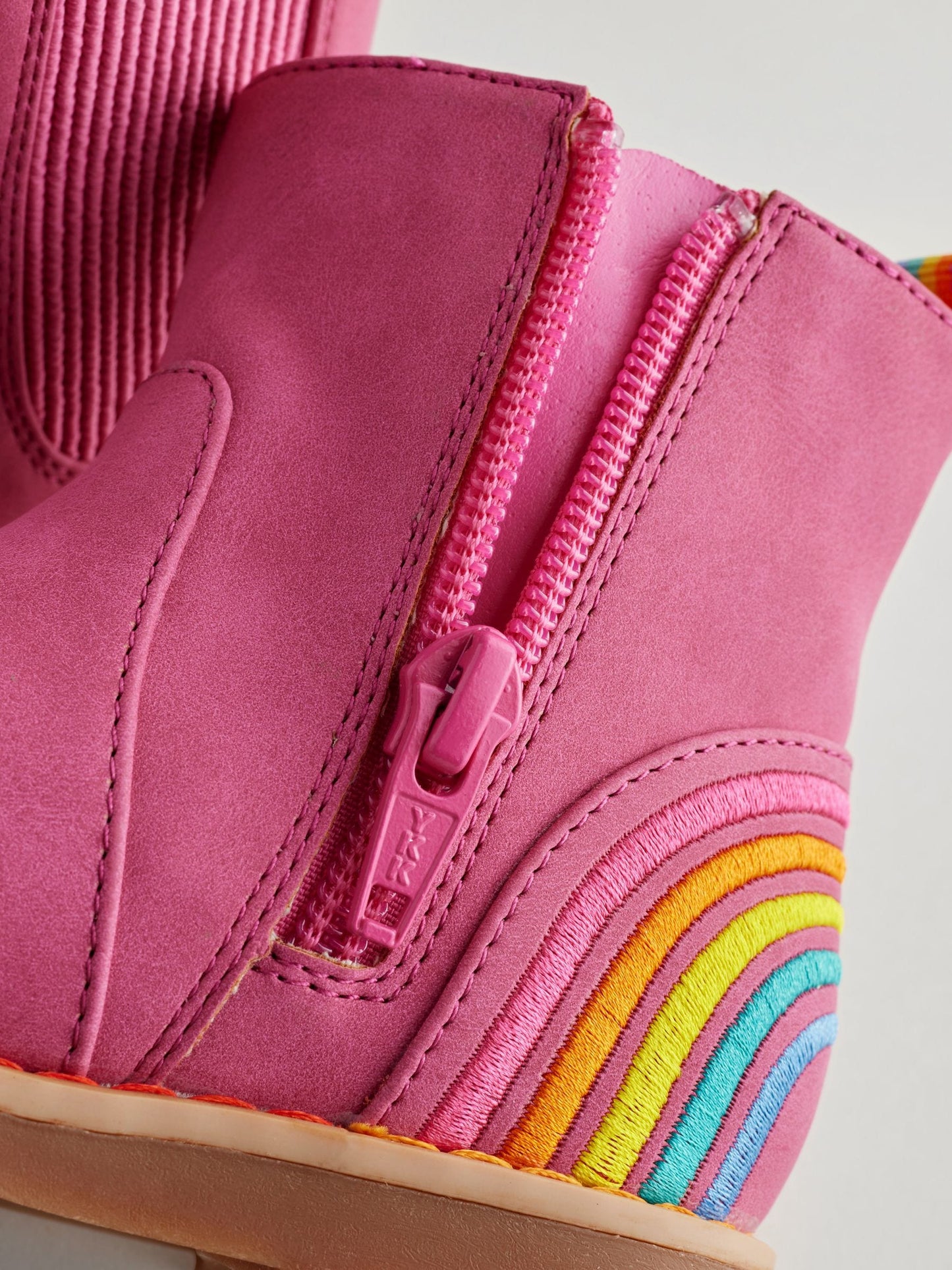 Little Bird by Jools Oliver Pink Rainbow Chelsea Boots