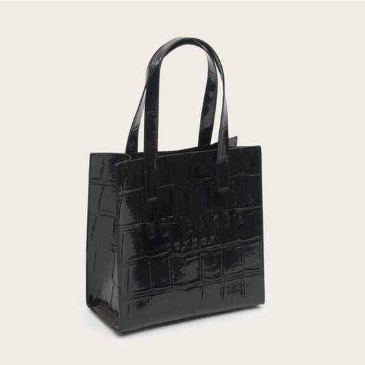 Ted Baker Reptcon Siyah Timsah Dokulu Küçük Icon Çanta