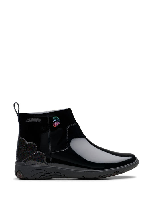 Clarks Black Standard Fit (F) Relda Glow Boots