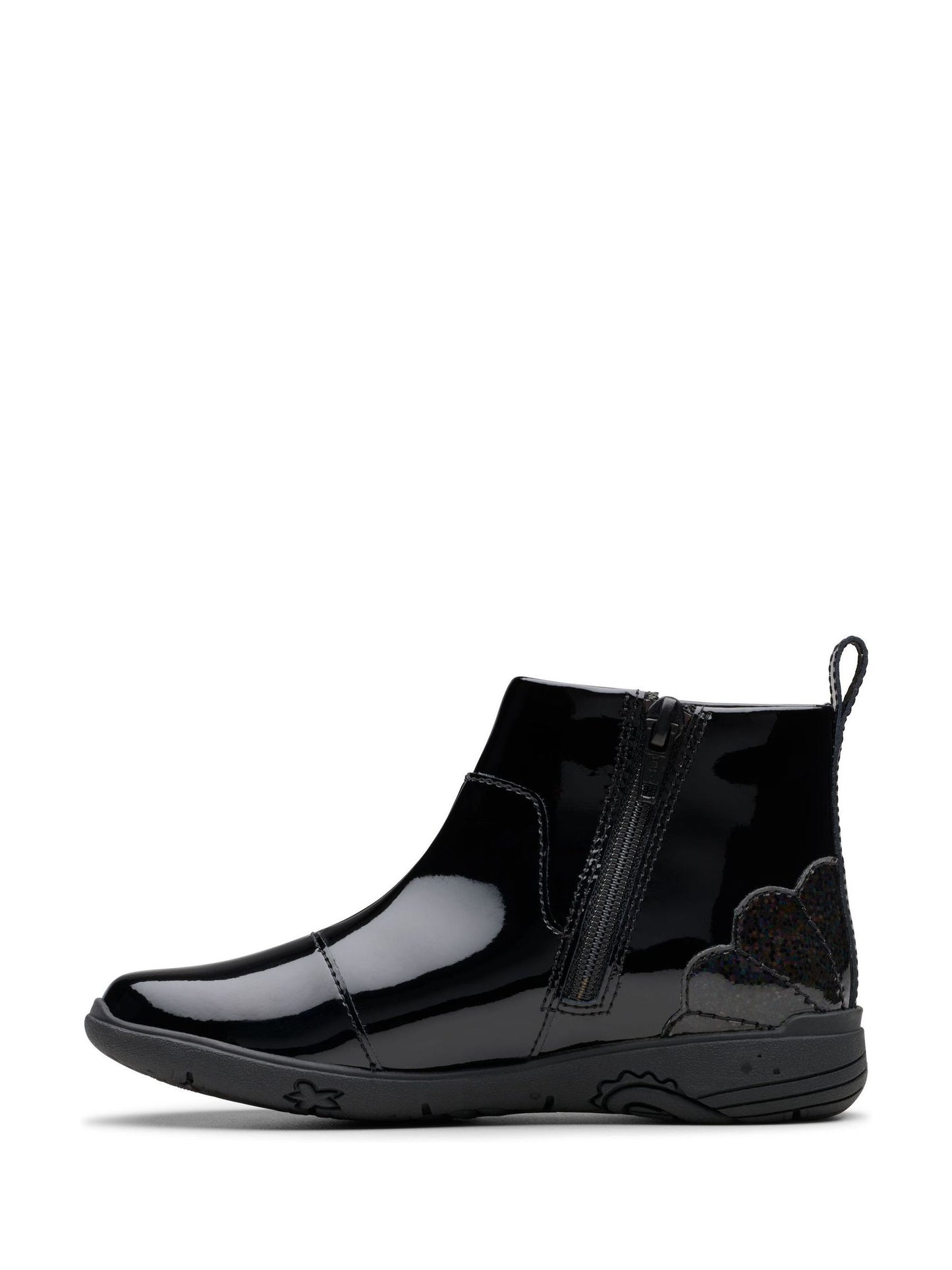 Clarks Black Standard Fit (F) Relda Glow Boots
