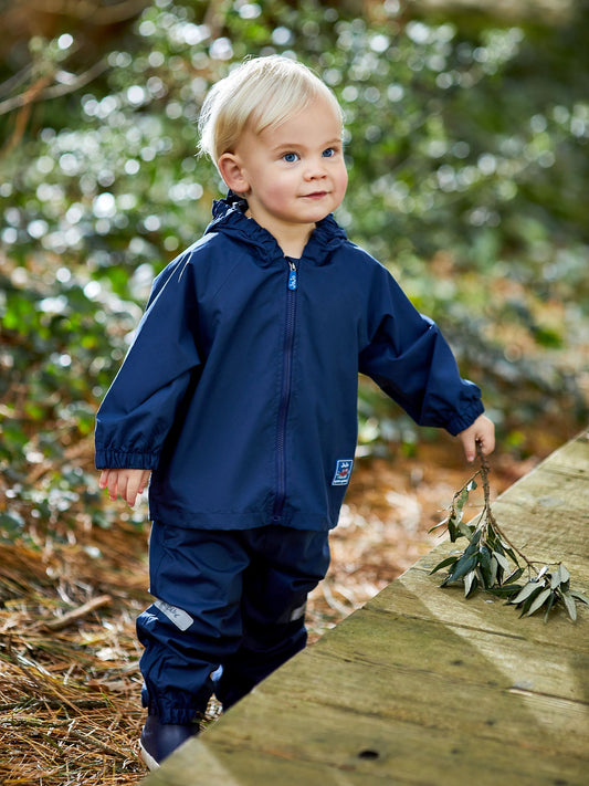 JoJo Maman Bébé Navy Blue Pack-Away Rain Jacket