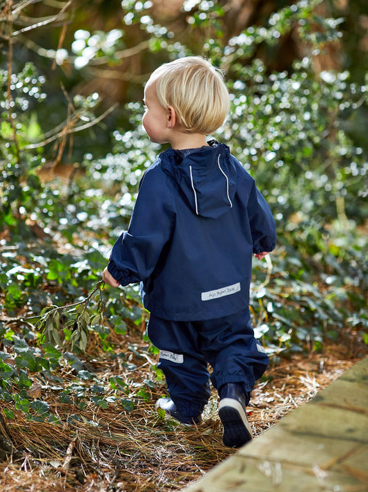 JoJo Maman Bébé Navy Blue Pack-Away Rain Jacket