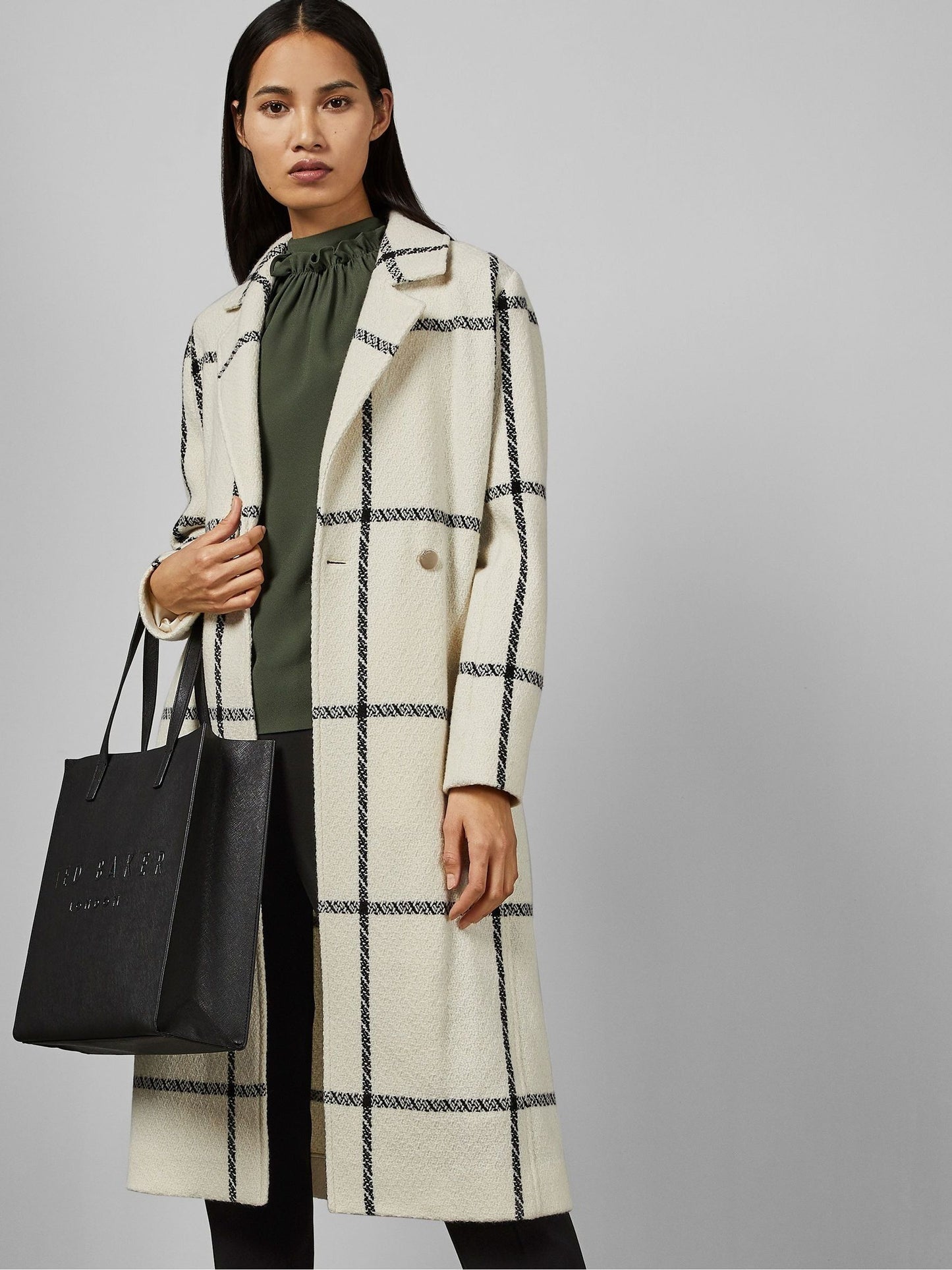 Ted Baker Siyah Soocon Crosshatch Büyük Icon Çanta