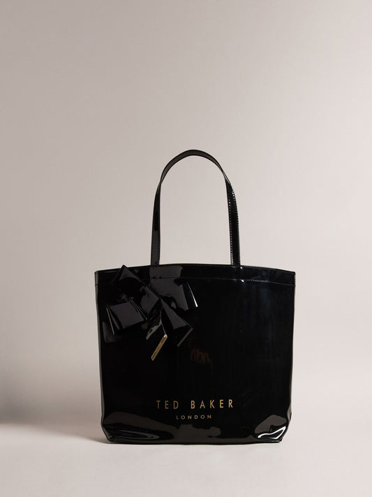 Ted Baker Siyah Nicon Knot Bow Büyük Icon Çanta