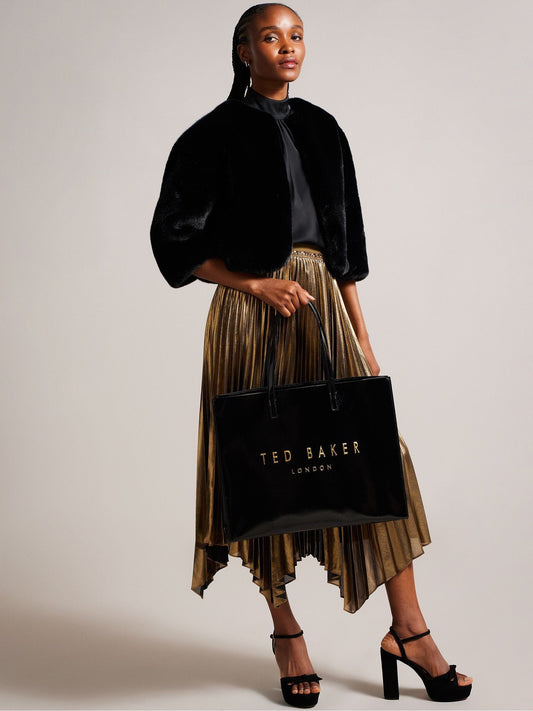 Ted Baker Siyah Crikon Crinkle Ekstra Büyük Icon Çanta
