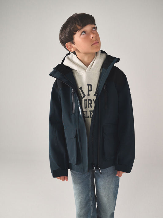 Superdry Navy Waterproof Jacket