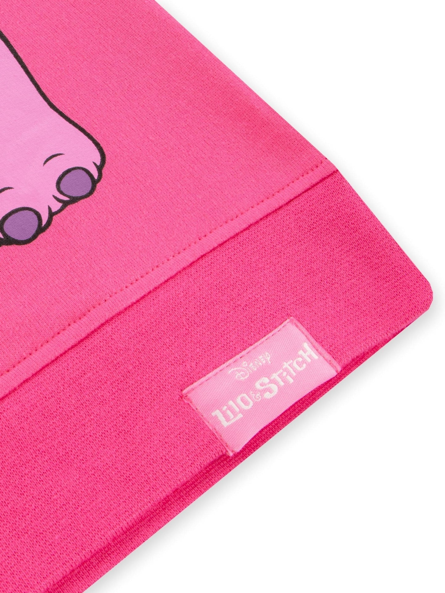 Character Pink 100% Cotton Disney Lilo And Stitch Angel Glitter Hoodie
