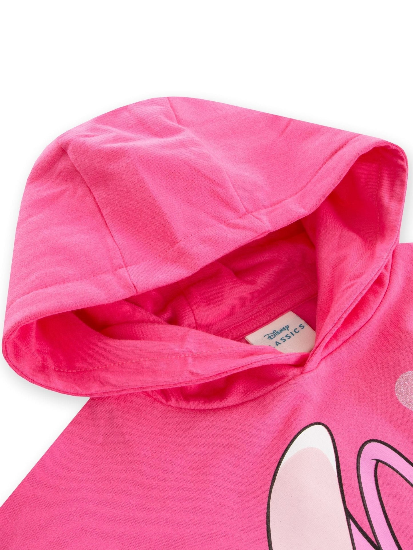 Character Pink 100% Cotton Disney Lilo And Stitch Angel Glitter Hoodie