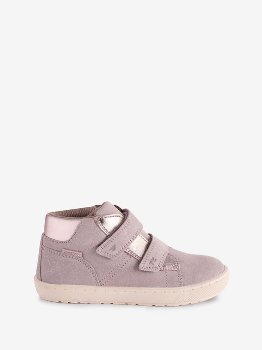Toezone Layla Girls' Pink Shimmer Suede Rip Tape Boots 3M