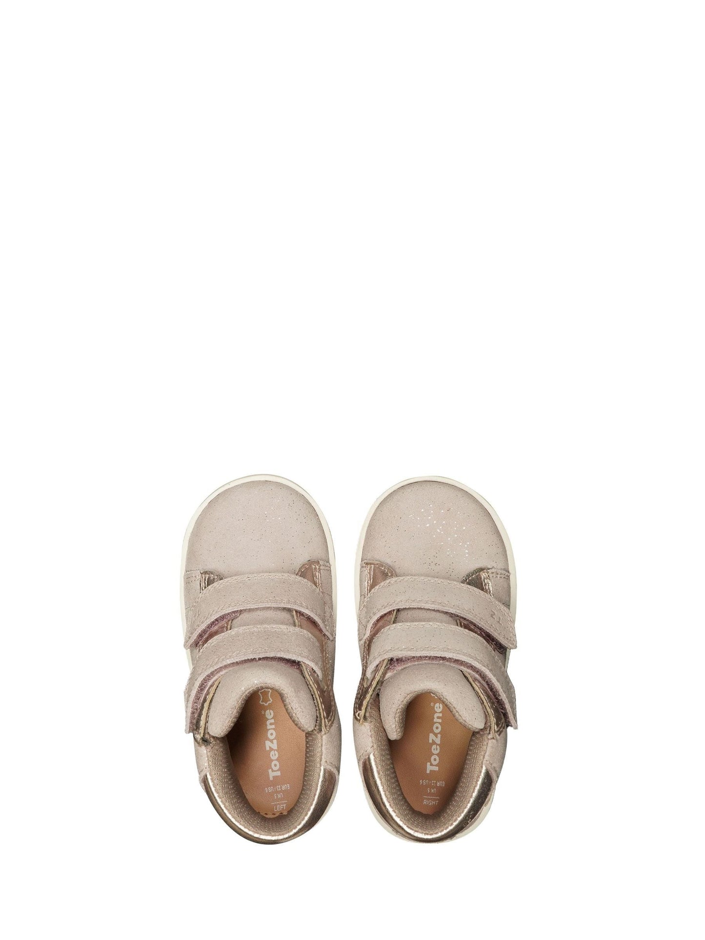 Toezone Layla Girls' Pink Shimmer Suede Rip Tape Boots 3M