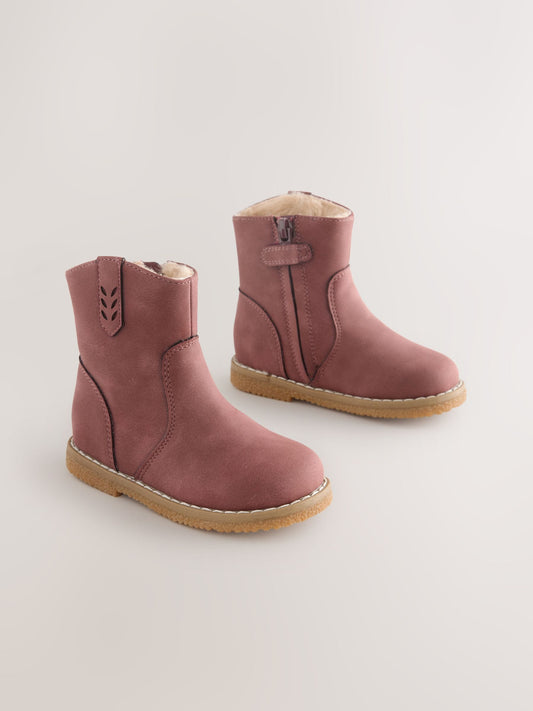 Berry Pink Ankle Western Boots