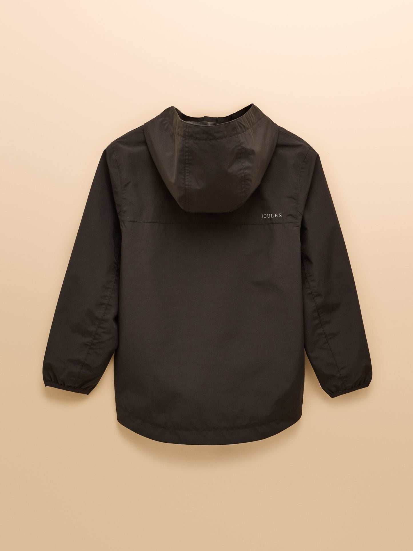 Joules Kids' Ayston Black Waterproof Fleece Lined Raincoat