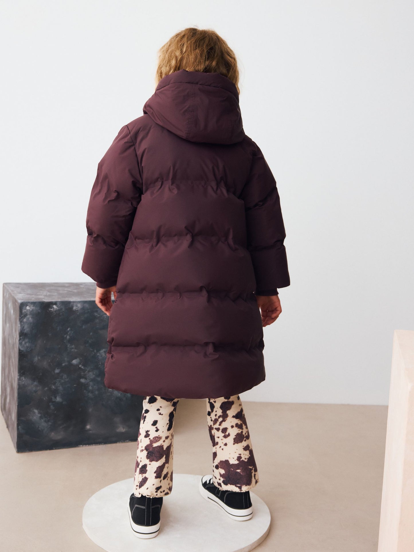 Bordo Kırmızı Polar Astarlı Kapitone Mont (3–16 Yaş)