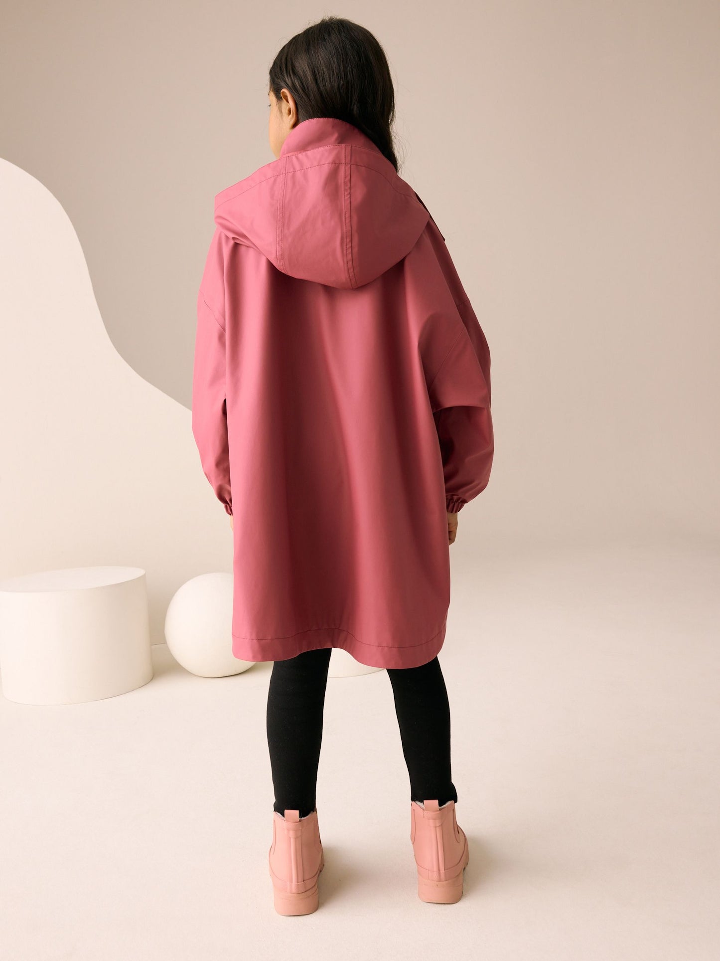 Berry Red Waterproof Raspberry Trench Coat (3-16yrs)