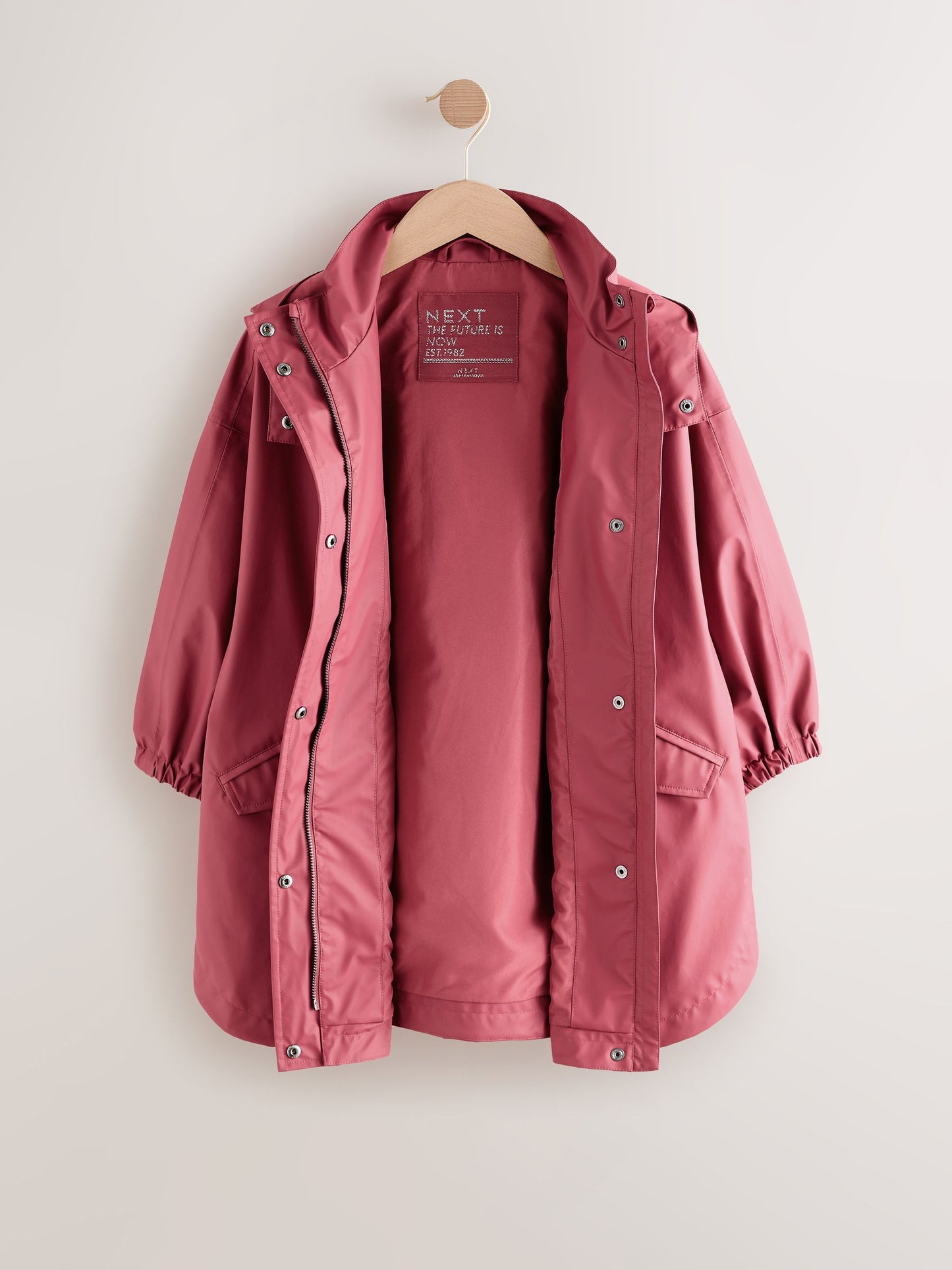Berry Red Waterproof Raspberry Trench Coat (3-16yrs)