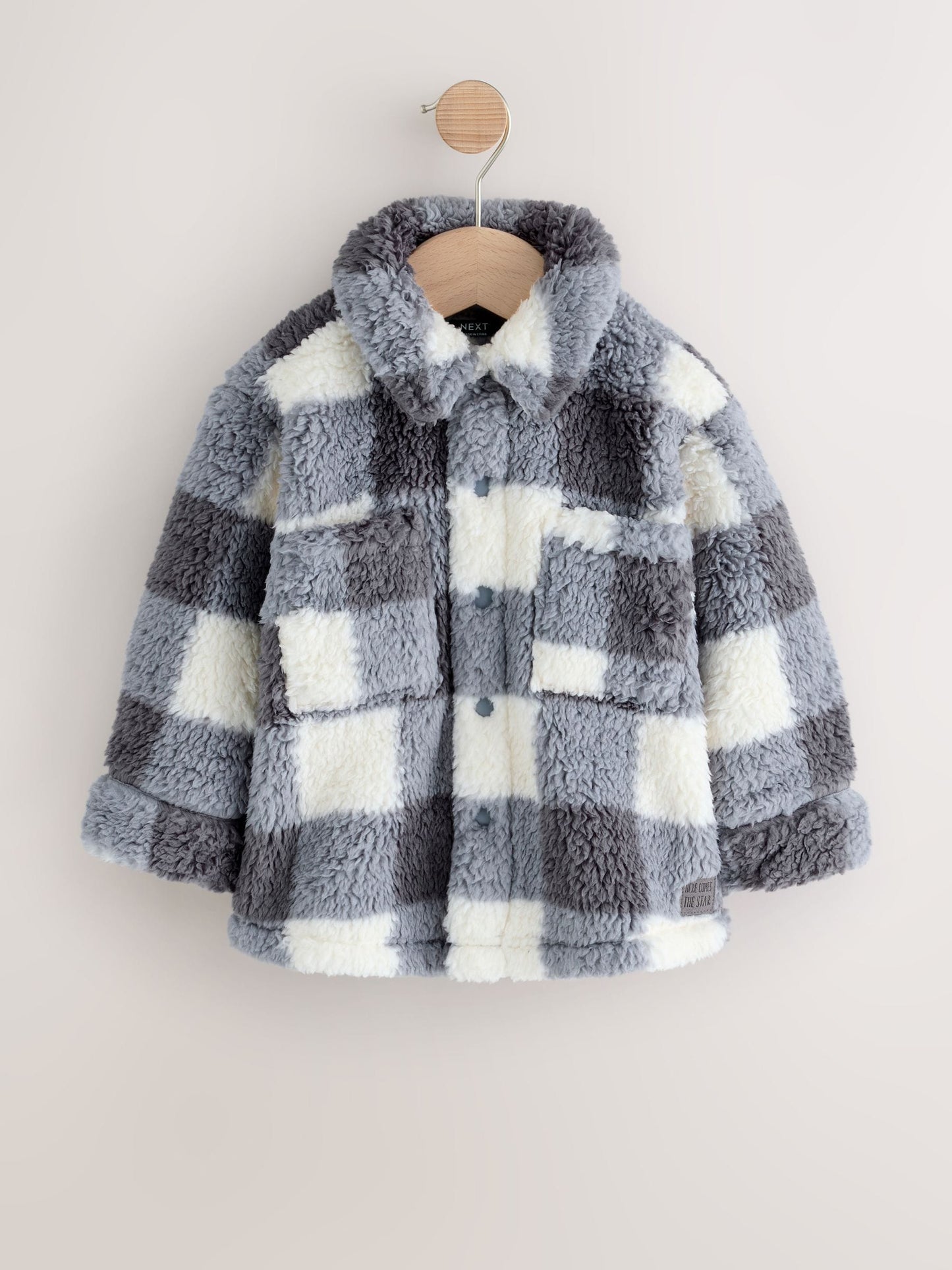 Gri Kareli Borg Polar Şaket (3 Ay – 7 Yaş)