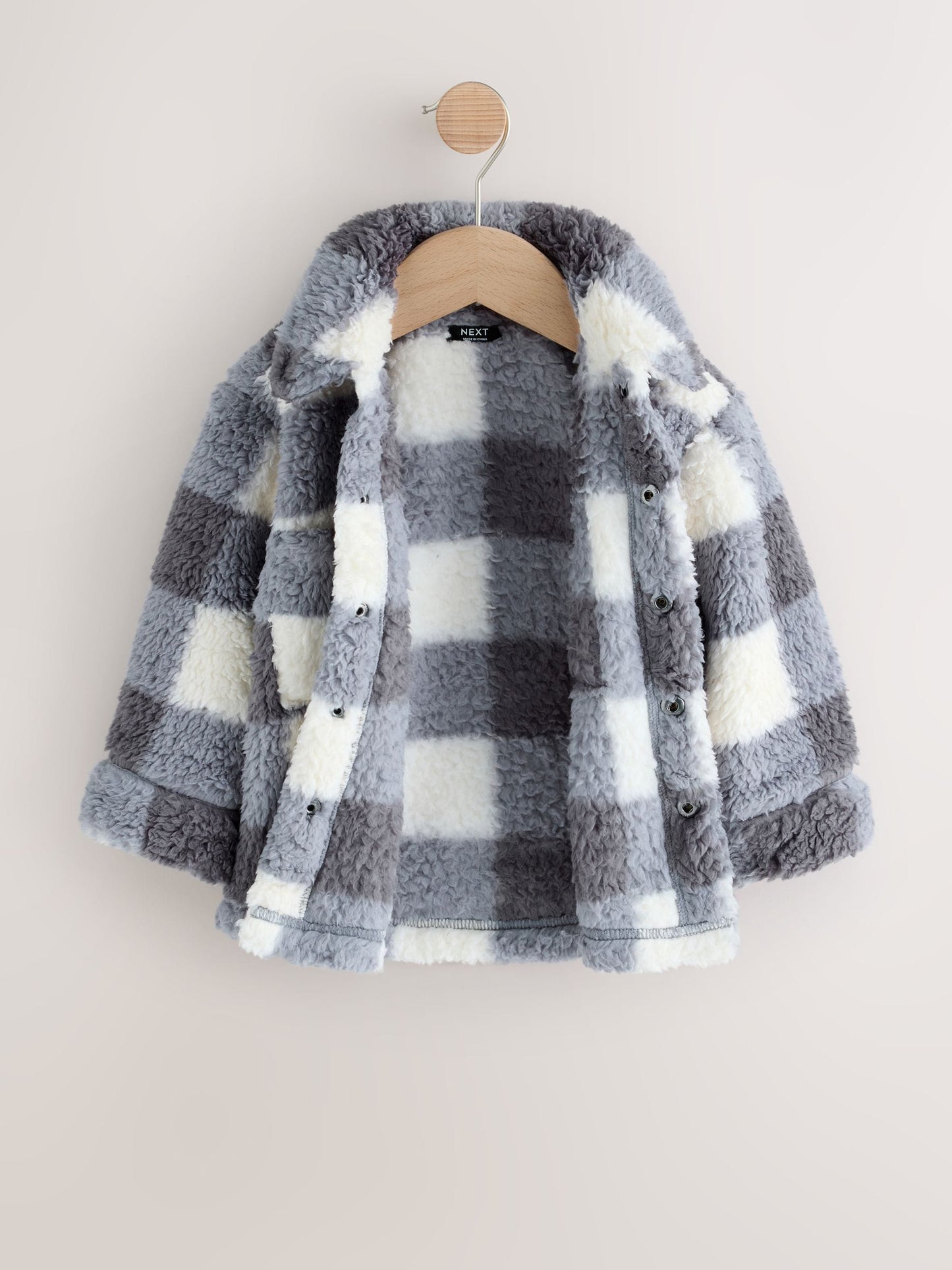 Gri Kareli Borg Polar Şaket (3 Ay – 7 Yaş)
