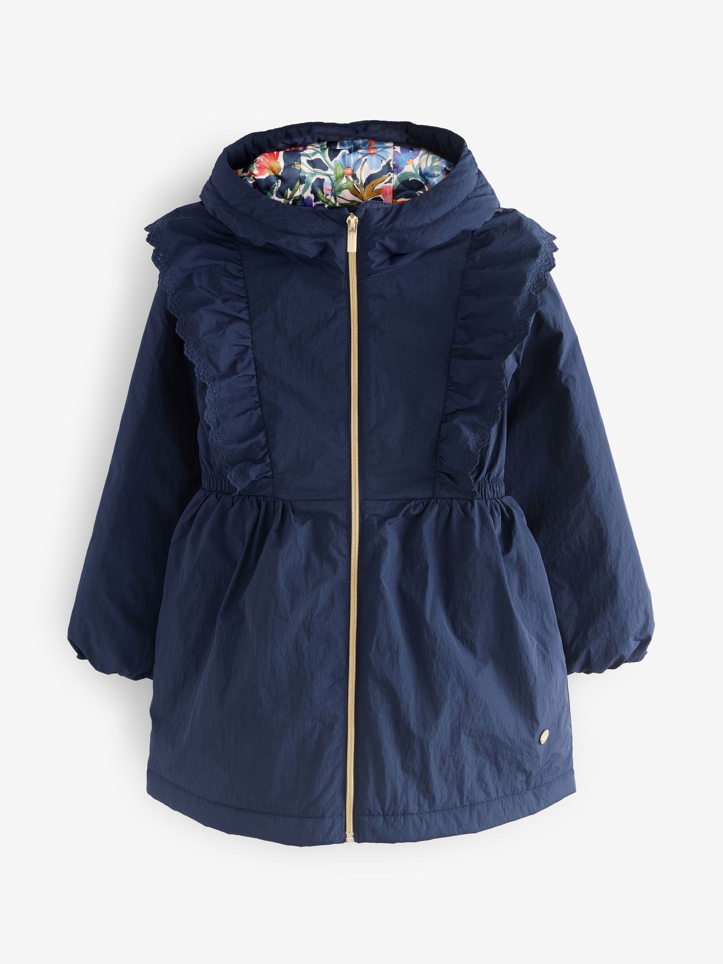 Laura Ashley Navy Frill Coat