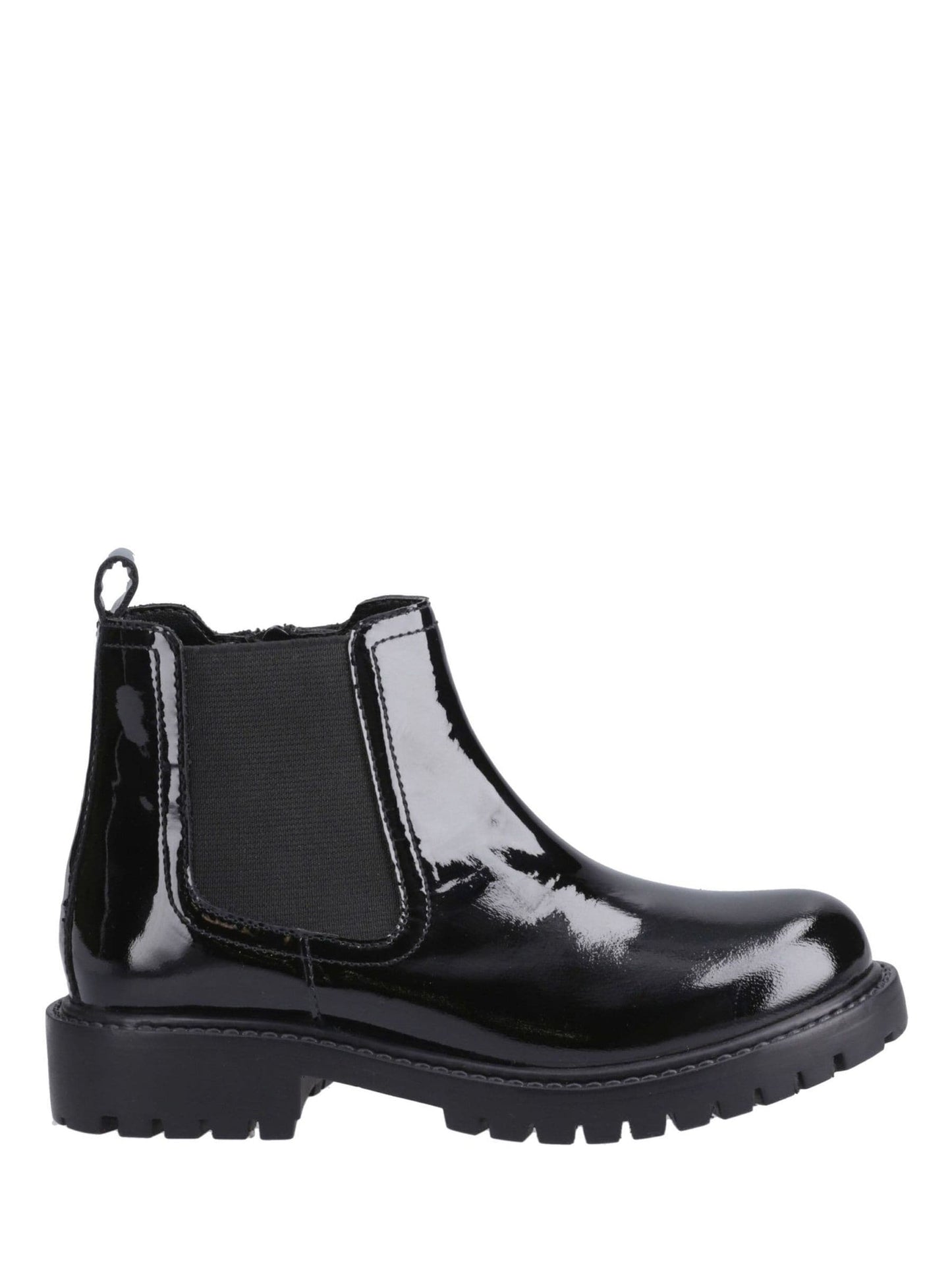 Hush Puppies Black Patent Back To School Ariella Chelsea Boots