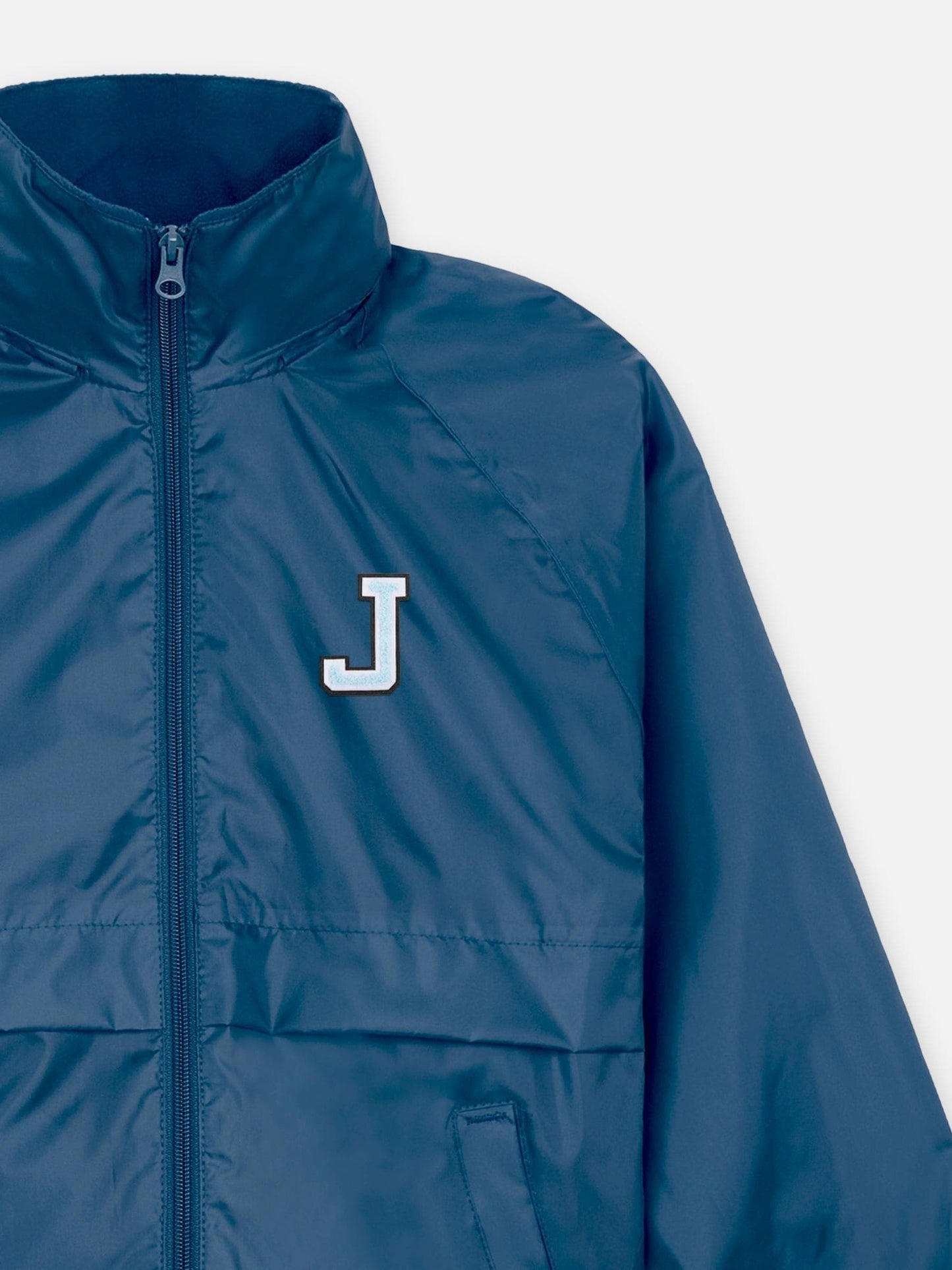 Personalised Monogrammed Girls Micro Fleece lined Rain Jacket by Alphabet